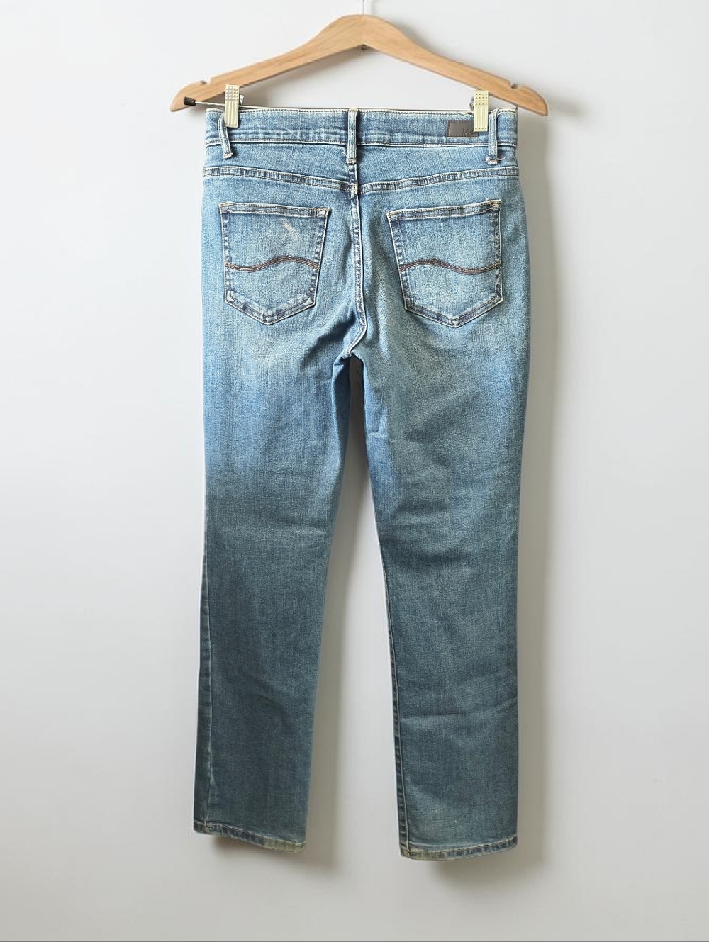 Lee Flex Motion Straight Leg Jeans Women's 10 Mid Rise Stretch Medium Wash Denim - Picture 6 of 7